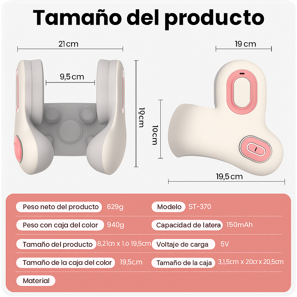 3 en 1 Masaje - Calor - Auricular